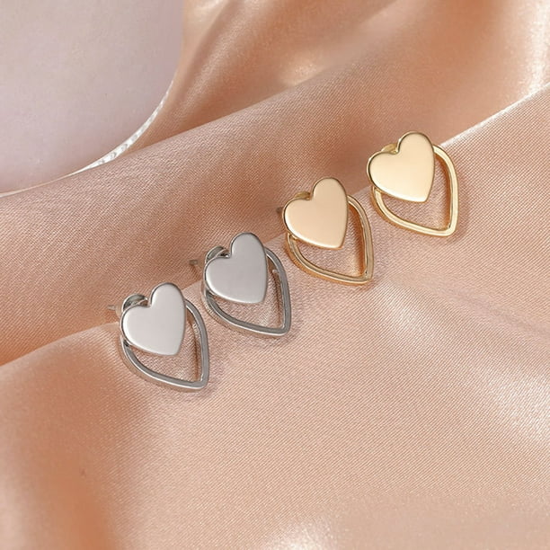 White/Yellow/Rose/Black Rhodium Plated Alloy 6MM Heart Shape Created Tanzanite Stud Earrings Womens Fashion Jewelry White/Yellow/Rose/Black Rhodium Plated Alloy 6MM Heart Shape Created Tanzanite Stud Earrings Womens Fashion Jewelry